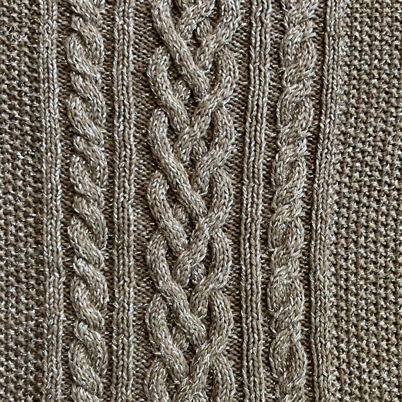 2/$20 Gold Ralph Lauren metallic sweater, sz M - Picture 6 of 8